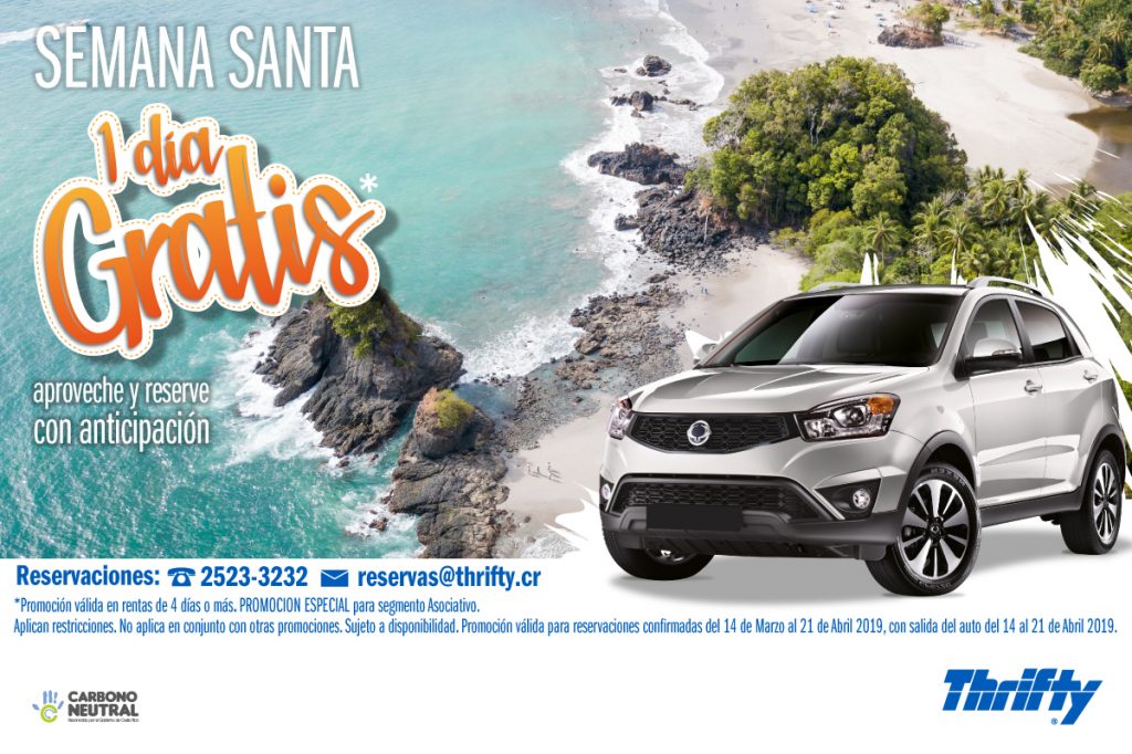 Aproveche un día gratis en Semana Santa con Thrifty Car.