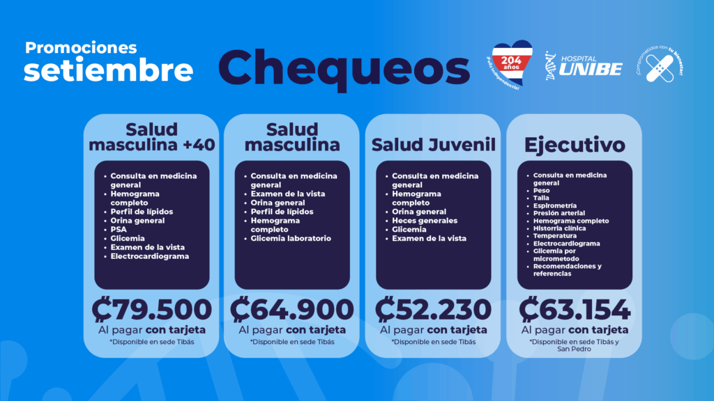 Precios especiales en chequeos