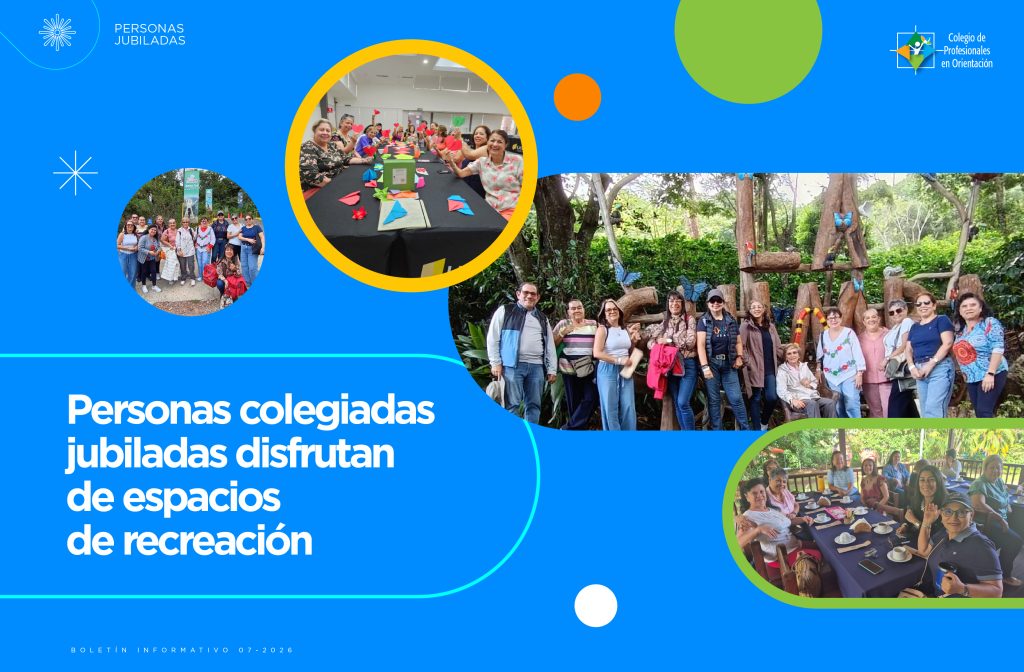 Personas colegiadas jubiladas disfrutan de espacios de recreación